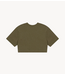 Refined Department Top ladies knitted oversized cropped shirt ANGIE army