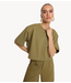 Refined Department Top ladies knitted oversized cropped shirt ANGIE army