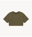 Refined Department Top ladies knitted oversized cropped shirt ANGIE army