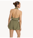 Refined Department Jumpsuit ladies woven short halter jumpsuit REMI army