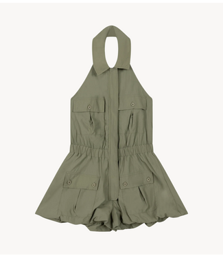 Refined Department Jumpsuit ladies woven short halter jumpsuit REMI army
