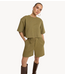 Refined Department Broek ladies knitted relaxed shorts PUMA army