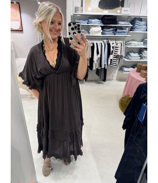 GUUS Jurk bohemian cotton chocolate