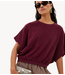 BY-BAR Top nuki slub top burgundy crush