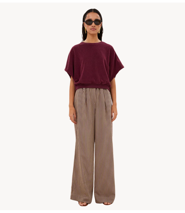 BY-BAR Top nuki slub top burgundy crush