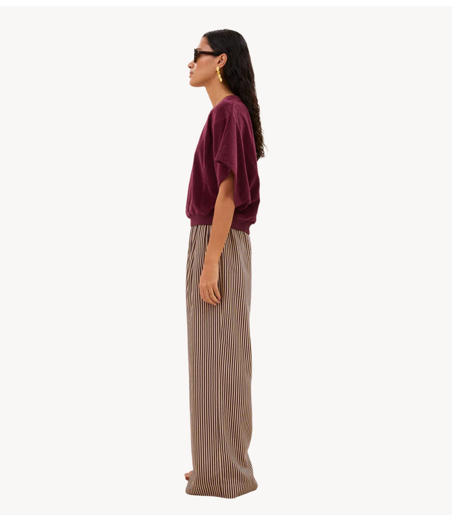 BY-BAR Top nuki slub top burgundy crush