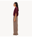 BY-BAR Top nuki slub top burgundy crush