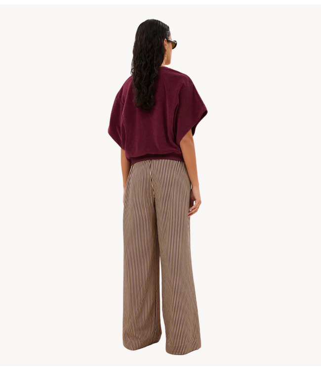 BY-BAR Top nuki slub top burgundy crush