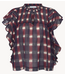 BY-BAR Blouse Danee ikat blouse wine ikat print