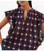BY-BAR Blouse Danee ikat blouse wine ikat print