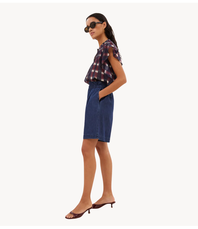 BY-BAR Blouse Danee ikat blouse wine ikat print