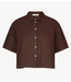 BY-BAR Blouse mara linen blouse espresso
