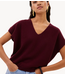 BY-BAR Trui sil v-neck pullover wine