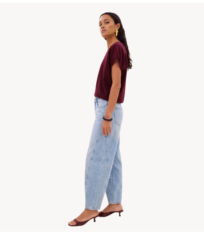 BY-BAR Trui sil v-neck pullover wine