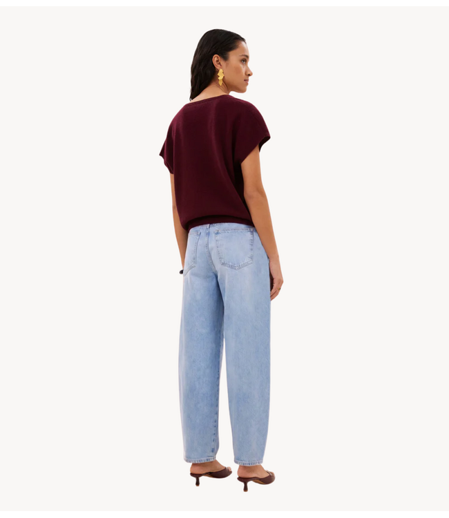 BY-BAR Trui sil v-neck pullover wine