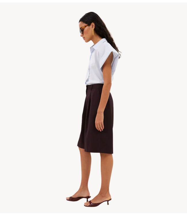 BY-BAR Broek finn bermuda shorts dark wine