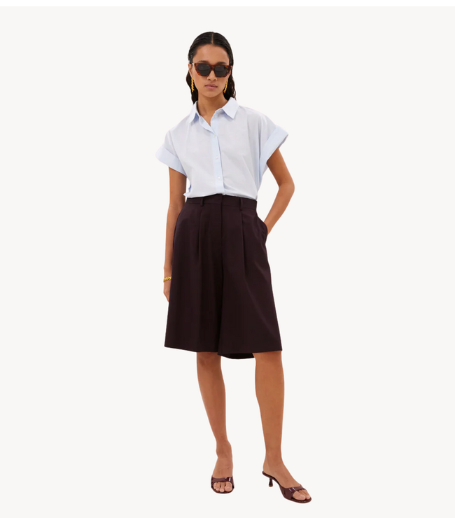 BY-BAR Broek finn bermuda shorts dark wine