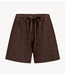 BY-BAR Broek lio linen shorts espresso