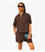 BY-BAR Broek lio linen shorts espresso