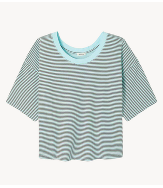 American Vintage T-shirt GIXY RAYURES CIEL