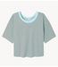 American Vintage T-shirt GIXY RAYURES CIEL