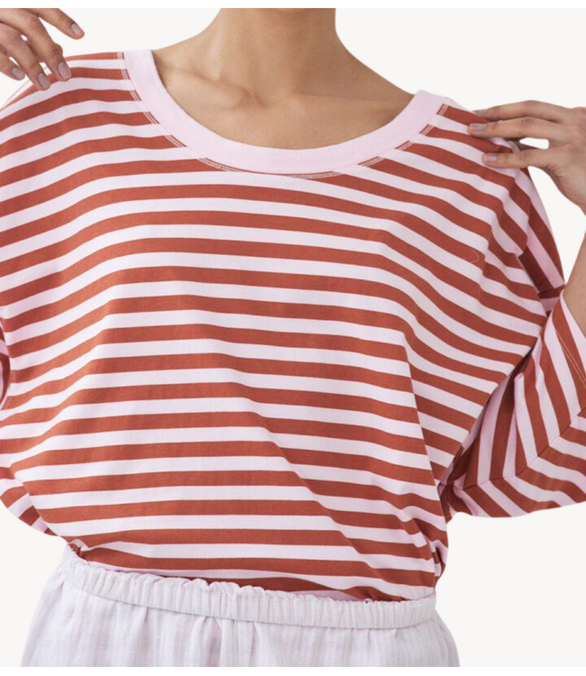 American Vintage T-Shirt GIXY RAYURES BONBON