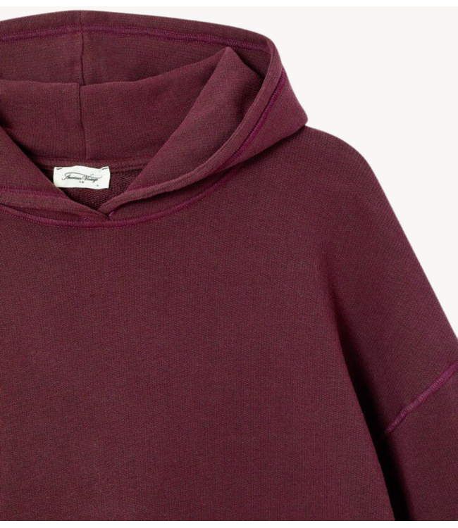 American Vintage Trui ATUBAY hoodie LIE DE VIN
