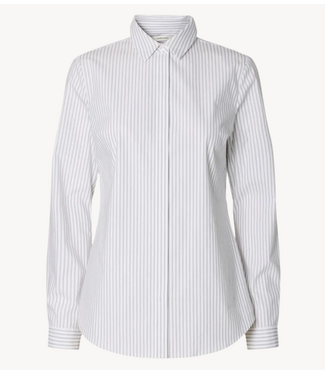 Selected Blouse SLWROMIE LS STRIPED FITTED SHIRT NOOS Bright White BL