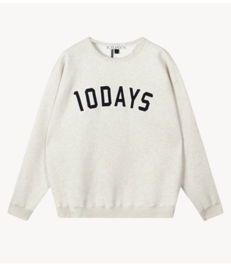 10DAYS Trui The statement sweater soft white melee 10DAYS365
