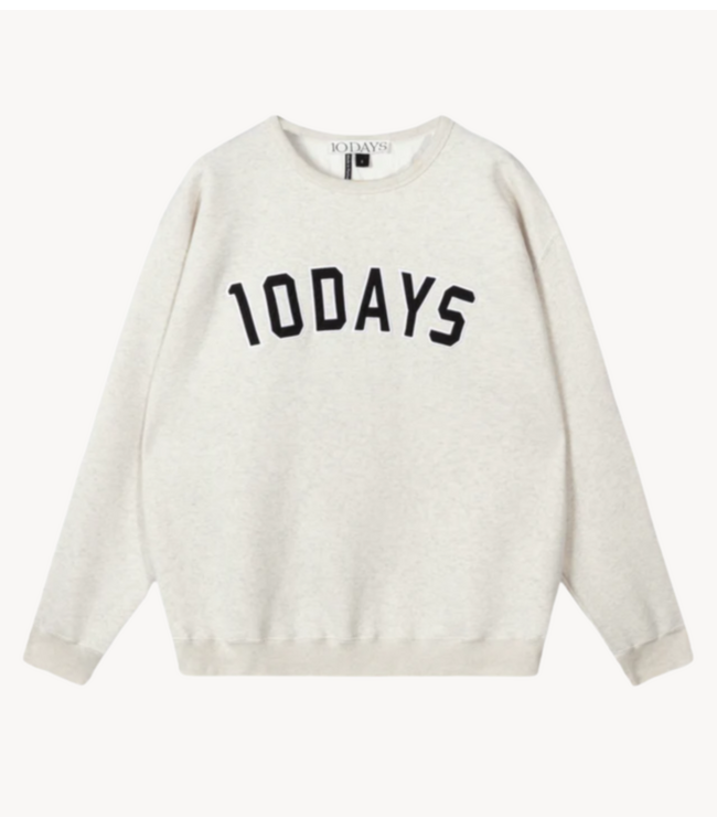 10DAYS Trui The statement sweater soft white melee 10DAYS365