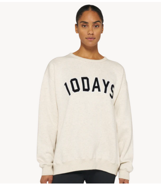 10DAYS Trui The statement sweater soft white melee 10DAYS365
