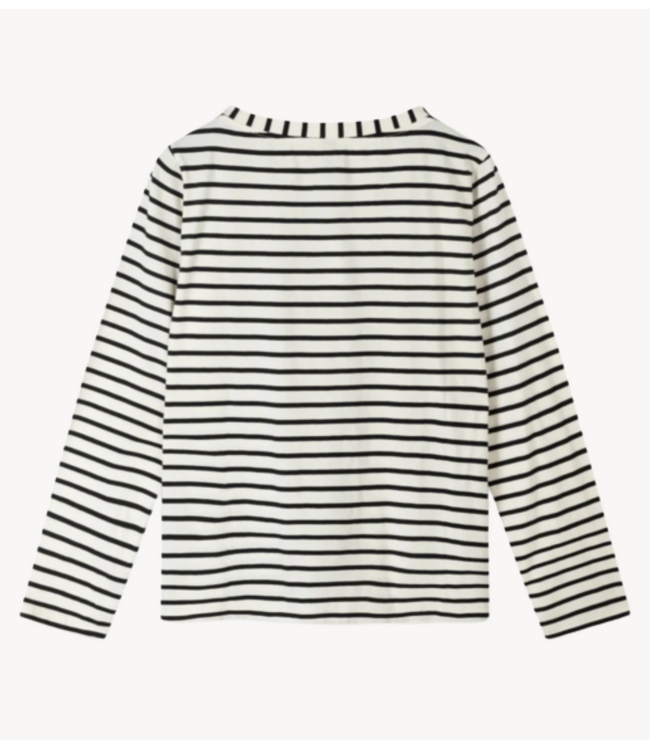 10DAYS Top The longsleeve stripe white, black 10DAYS365