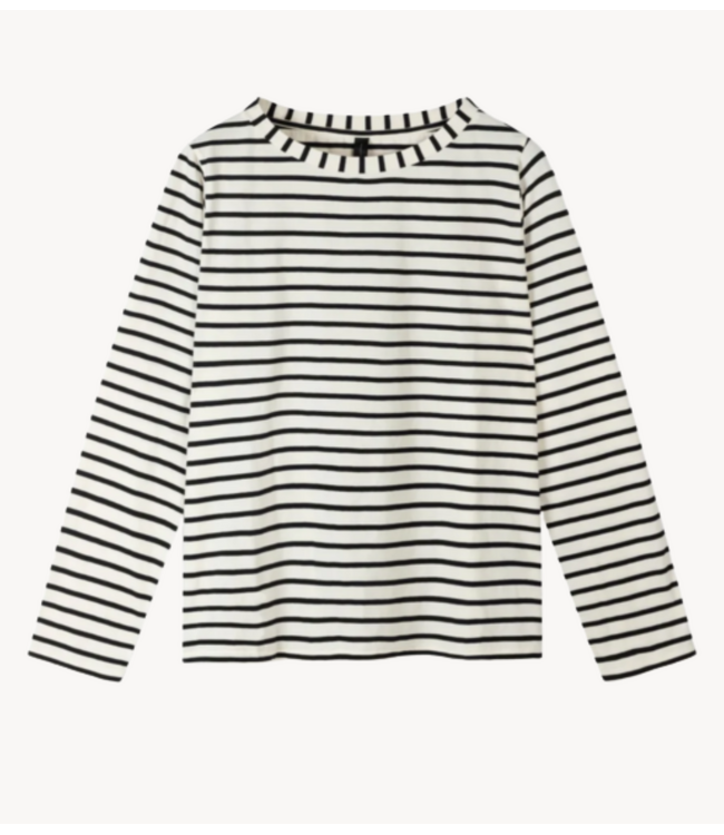 10DAYS Top The longsleeve stripe white, black 10DAYS365