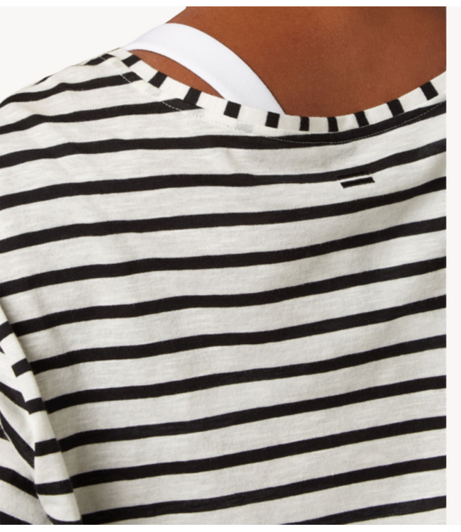 10DAYS Top The longsleeve stripe white, black 10DAYS365