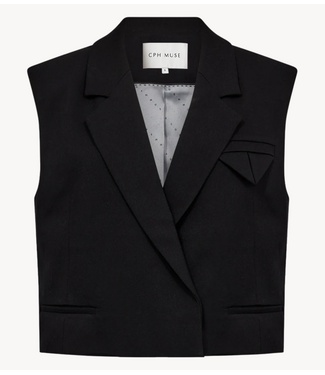 Copenhagen Muse Gilet CMTAILOR-SHORT-WAISTCOAT  NOOS Black
