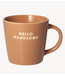 Vondels Mok Cappuccino cup ceramic HELLO HANDSOME terracotta 250ml terracotta
