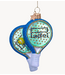 Vondels Ornament glass green padel  racket H9.5cm