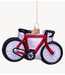Vondels Ornament glass red racing bike  H7cm