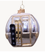 Vondels Ornament glass beige ski  gondela H8cm