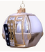 Vondels Ornament glass beige ski  gondela H8cm