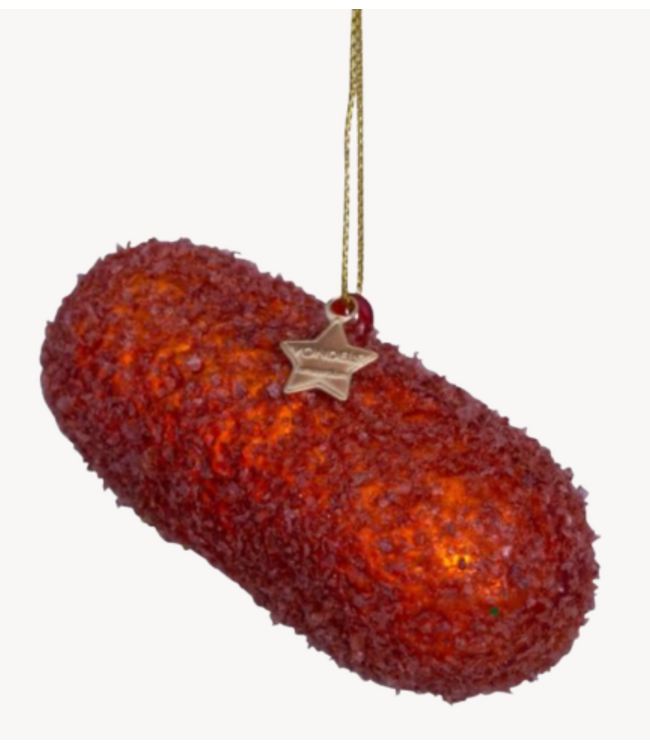 Vondels Ornament glass Dutch kroket H10cm w/box