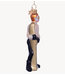 Vondels Ornament glass champagne ski boy H12.5cm