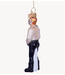 Vondels Ornament glass champagne ski boy H12.5cm