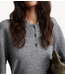 Second Female T-shirt  Longo SS Knit Collar Mid Grey Melange
