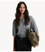 Second Female T-shirt  Longo SS Knit Collar Mid Grey Melange
