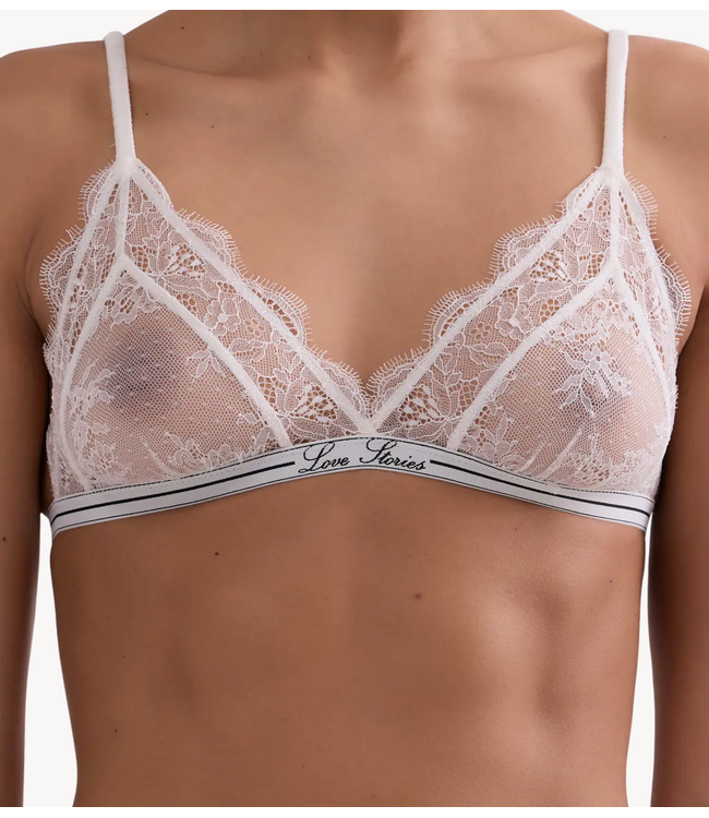 Love Stories Bralette LOVE LACE WHITE
