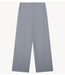 Alix The Label Broek ladies knitted scuba wide leg pants light grey