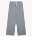 Alix The Label Broek ladies knitted scuba wide leg pants light grey