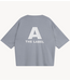 Alix The Label Top ladies knitted scuba V-neck top light grey