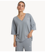 Alix The Label Top ladies knitted scuba V-neck top light grey